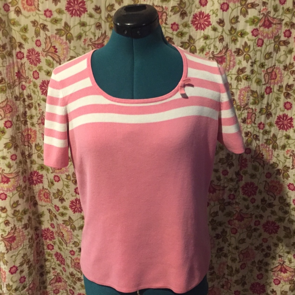 Vintage Pink Knit Blouse